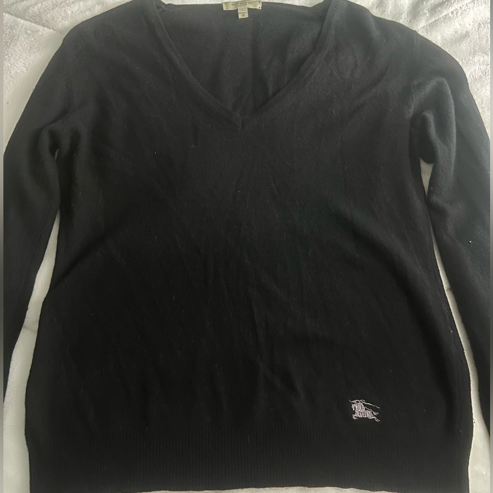 Burberry Black V-Neck Sweater